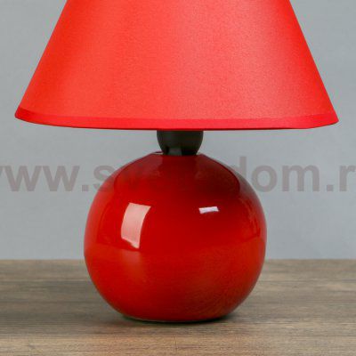 Лампа настольная Е14 25W Шар красный