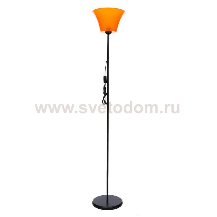 Торшер 1341060BK+OR/1 15Вт E27 черный-оранжевый