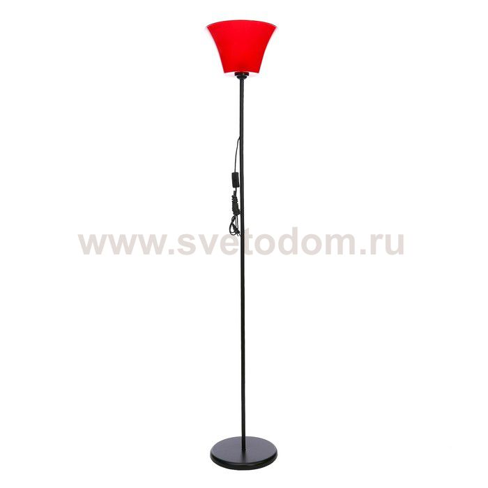 Торшер 1341060BK+RED/1 15Вт E27 черный-красный