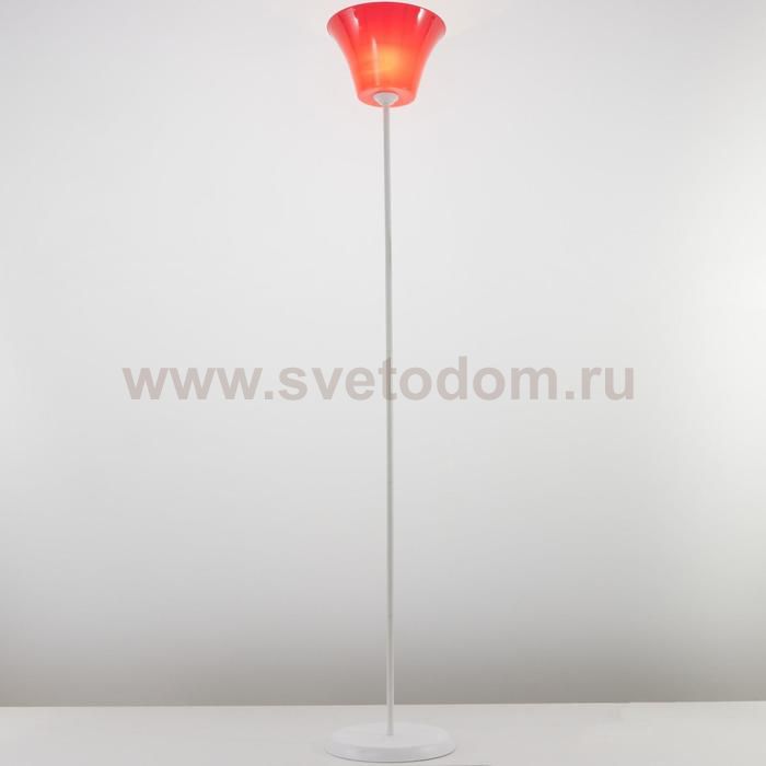 Торшер 1341060WT+RED/1 15Вт E27 белый-красный