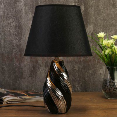 Лампа настольная 7515122TL/1 E14 40Вт черный-серебро 24,5х24,5х38 см