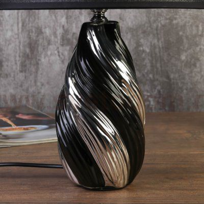 Лампа настольная 7515122TL/1 E14 40Вт черный-серебро 24,5х24,5х38 см