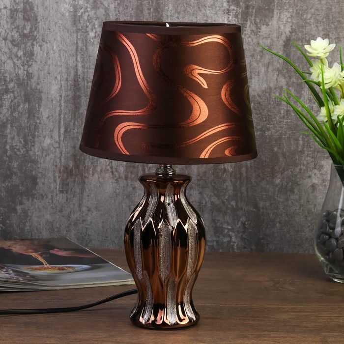 Лампа настольная 7555089TL/1 E14 40Вт золотистое кофе 17х17х29,5 см