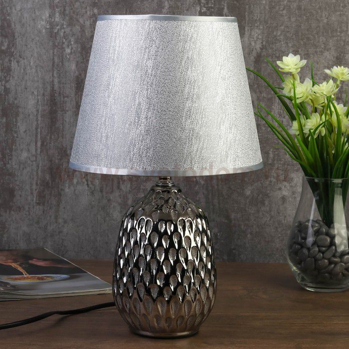 Лампа настольная 7555092TL/1 E14 40Вт серебро 21х21х32 см