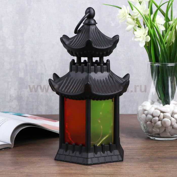 Ночник 9314183N LED батарейки 3ААА черный 11х12,5х24,5 см