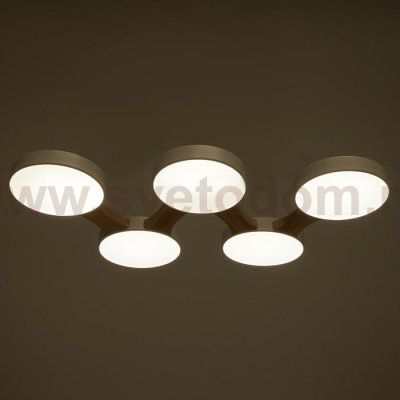 Люстра 625361/5 LED 65Вт 3 режима 3000-6000К светлое дерево 80х47х5 см