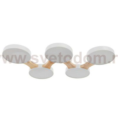 Люстра 625361/5 LED 65Вт 3 режима 3000-6000К светлое дерево 80х47х5 см