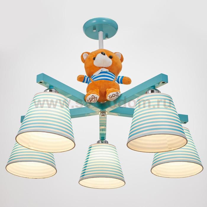 Люстра 670609/5 E27 40Вт голубой 72х72х18 см