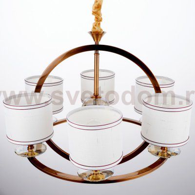 Люстра 671002/6 E27 40Вт медь-золото 61х61х90 см