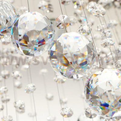 Люстра хрустальная каскадная 671301/8 GU10 хром 60х60х205см