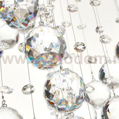 Люстра хрустальная каскадная 671301/8 GU10 хром 60х60х205см