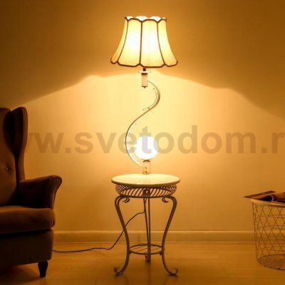 Торшер 4416224T/1 E27 40Вт белый 54х40х165 см