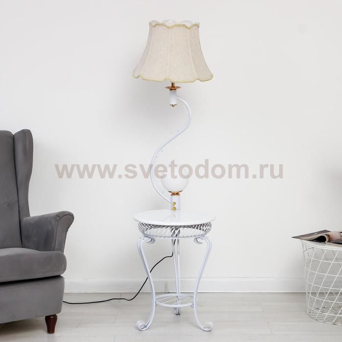 Торшер 4416224T/1 E27 40Вт белый 54х40х165 см