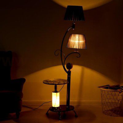 Торшер с часами 4416225T/2 E27 40Вт черный-белый 63х55х172 см