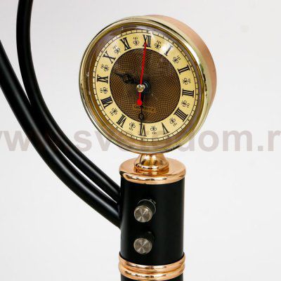 Торшер с часами 4416225T/2 E27 40Вт черный-белый 63х55х172 см