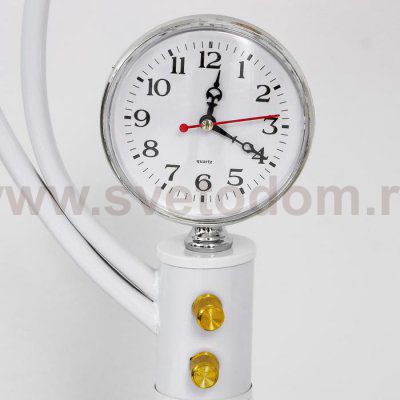 Торшер с часами 4416226T/2 E27 40Вт белый 63х55х172 см