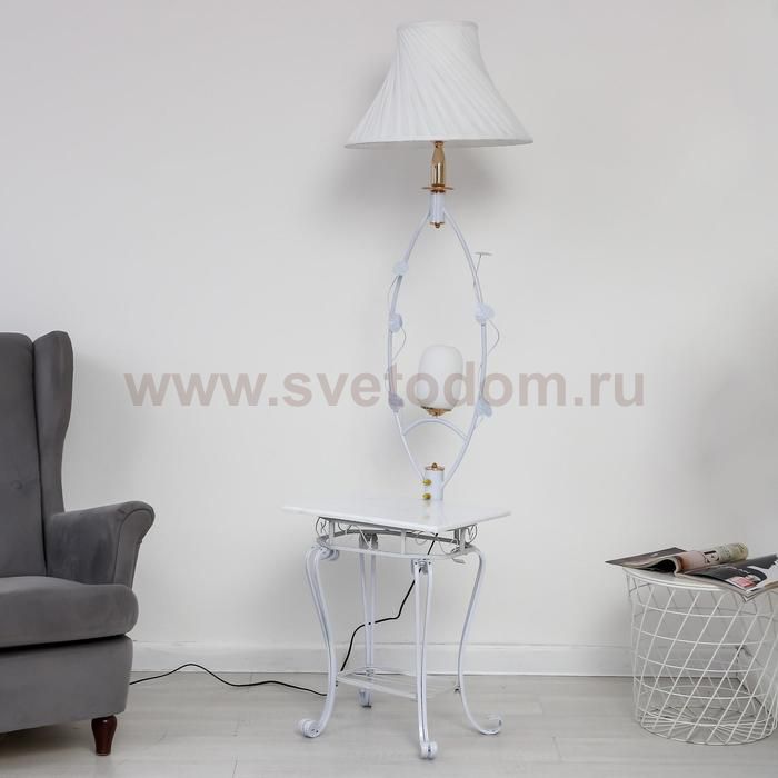 Торшер 4416227T/2 E27 40Вт белый 55х46х168 см