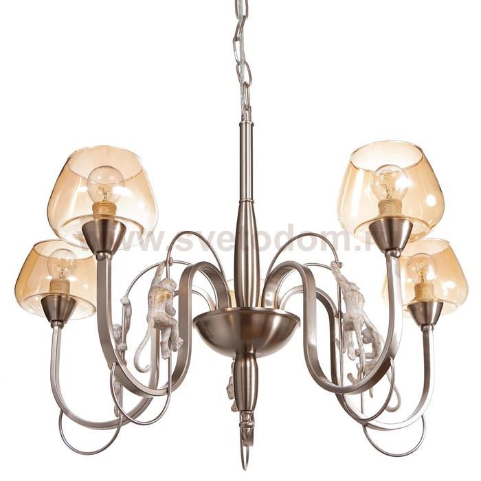 Люстра 669601/5 Е14 40Вт матовое серебро 64х64х45 см