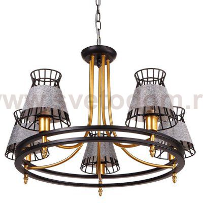 Люстра 669604/5 Е14 40Вт черный-золото 60х60х43 см