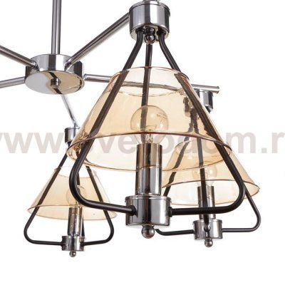 Люстра 669607/5 Е14 40Вт хром-черный 73х73х46 см