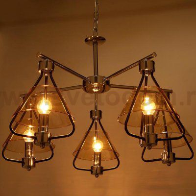 Люстра 669607/5 Е14 40Вт хром-черный 73х73х46 см