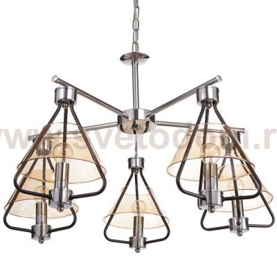 Люстра 669607/5 Е14 40Вт хром-черный 73х73х46 см