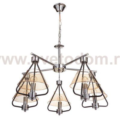 Люстра 669607/5 Е14 40Вт хром-черный 73х73х46 см