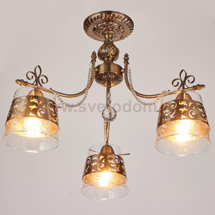 Люстра 669613/3 Е14 40Вт бронза 58х58х43 см