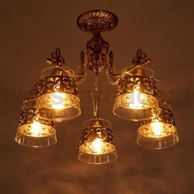 Люстра 669614/5 Е14 40Вт бронза 58х58х43 см