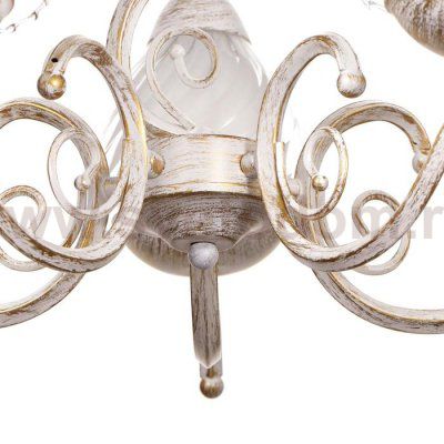 Люстра 669616/5 Е14 40Вт белый патинированное золото 64,5х64,5х38 см