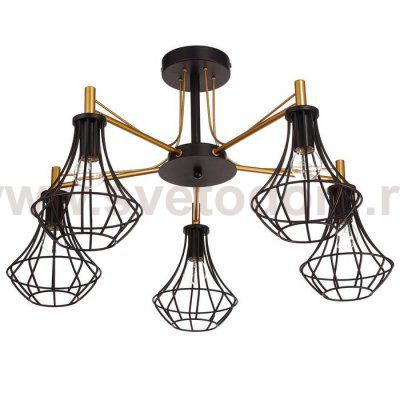 Люстра 669618/5 Е14 40Вт черный-золото 68х68х48 см