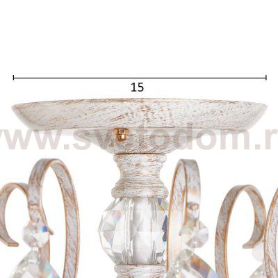 Люстра 670405/6 E27 40Вт белый с золотой патиной 60х60х50 см