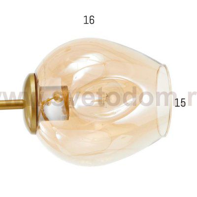 Люстра 2403162/6 E27 40Вт золото 130х130х50 см