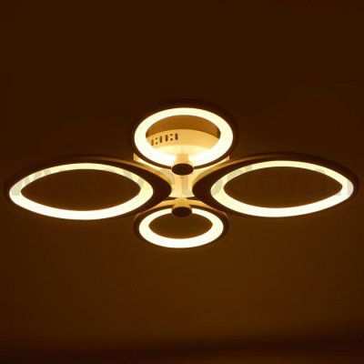 Люстра с ПДУ 671101/4 LED 104Вт диммер 3 режима 3000-6000К белый 65х50х11 см