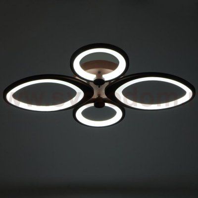 Люстра с ПДУ 671102/4 LED 104Вт диммер 3 режима 3000-6000К кофе 65х50х11 см