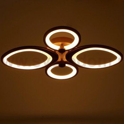 Люстра с ПДУ 671102/4 LED 104Вт диммер 3 режима 3000-6000К кофе 65х50х11 см