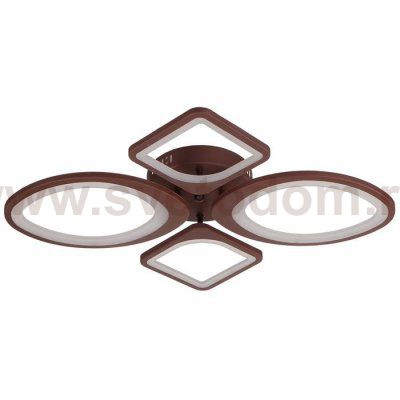 Люстра с ПДУ 671104/4 LED 108Вт диммер 3 режима 3000-6000К кофе 65х53х11 см