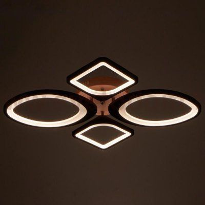 Люстра с ПДУ 671104/4 LED 108Вт диммер 3 режима 3000-6000К кофе 65х53х11 см