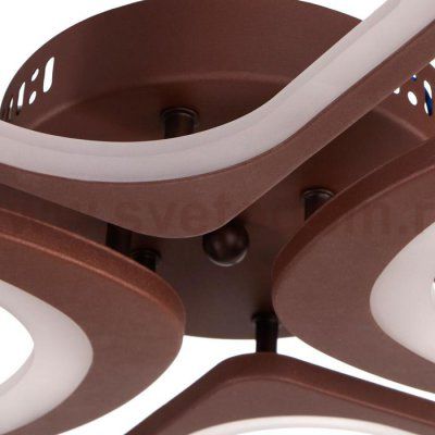 Люстра с ПДУ 671104/4 LED 108Вт диммер 3 режима 3000-6000К кофе 65х53х11 см