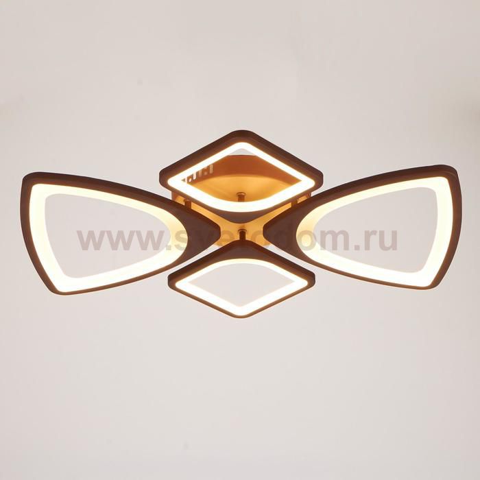 Люстра с ПДУ 671108/4 LED 112Вт диммер 3 режима 3000-6000К кофе 60х51х11 см