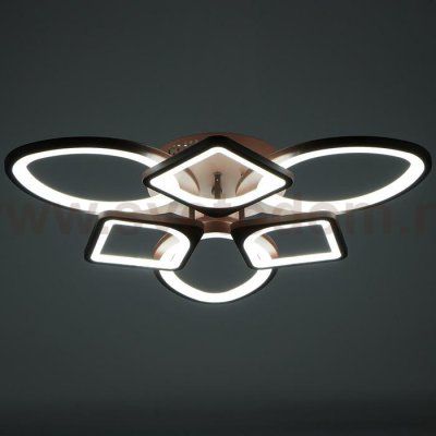 Люстра с ПДУ 671112/6 LED 162Вт диммер 3 режима 3000-6000К кофе 60х60х12 см