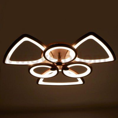 Люстра с ПДУ 671114/6 LED 168Вт диммер 3 режима 3000-6000К кофе 66х66х12 см