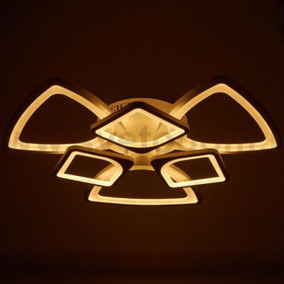 Люстра с ПДУ 671115/6 LED 174Вт диммер 3 режима 3000-6000К белый 65х65х12 см