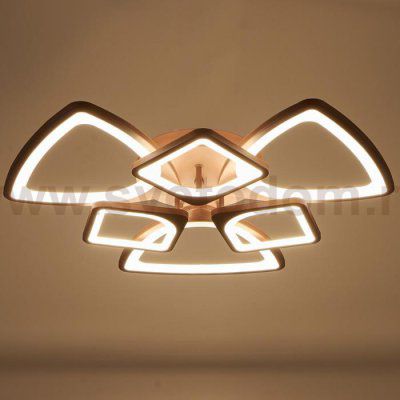 Люстра с ПДУ 671116/6 LED 174Вт диммер 3 режима 3000-6000К кофе 65х65х12 см