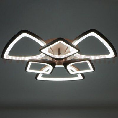 Люстра с ПДУ 671116/6 LED 174Вт диммер 3 режима 3000-6000К кофе 65х65х12 см