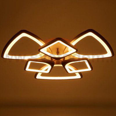 Люстра с ПДУ 671116/6 LED 174Вт диммер 3 режима 3000-6000К кофе 65х65х12 см