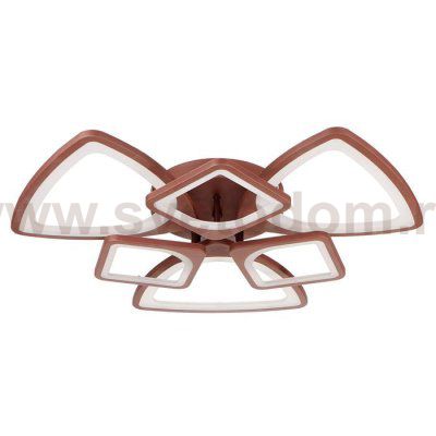 Люстра с ПДУ 671116/6 LED 174Вт диммер 3 режима 3000-6000К кофе 65х65х12 см