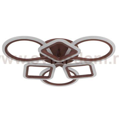 Люстра с ПДУ 671118/6 LED 126Вт диммер 3 режима 3000-6000К кофе 58х56х12 см