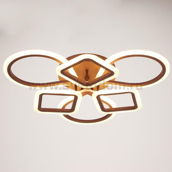 Люстра с ПДУ 671118/6 LED 126Вт диммер 3 режима 3000-6000К кофе 58х56х12 см