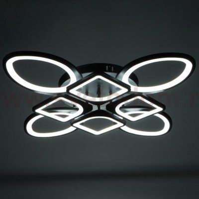 Люстра с ПДУ 671121/8 LED 216Вт диммер 3 режима 3000-6000К черный 72х54х14 см